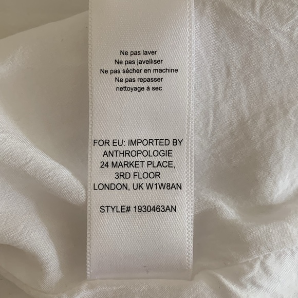 Anthropologie Current Air white blouse - Picture 9 of 9
